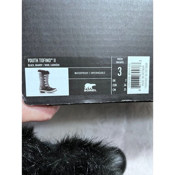 Sorel youth Tonfino II black youth boot size 3 - Picture 5 of 8